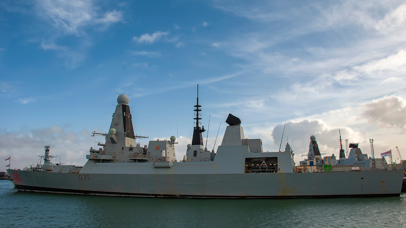Image of the HMS Dragon Warship