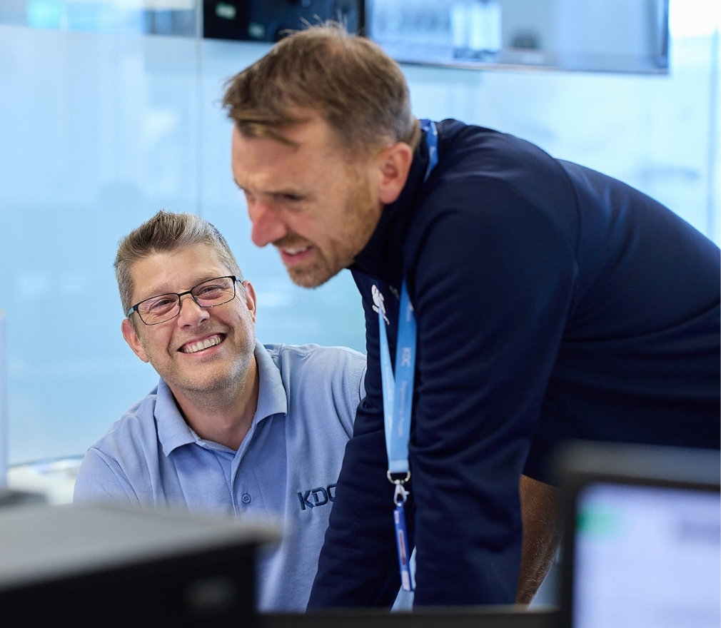 Two Engineers Working Collaboratively in an Office Environment